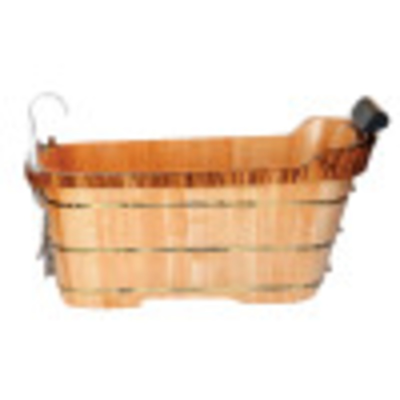 ALFI brand AB1148 59″ Free Standing Wooden Bathtub with Chrome Tub Filler