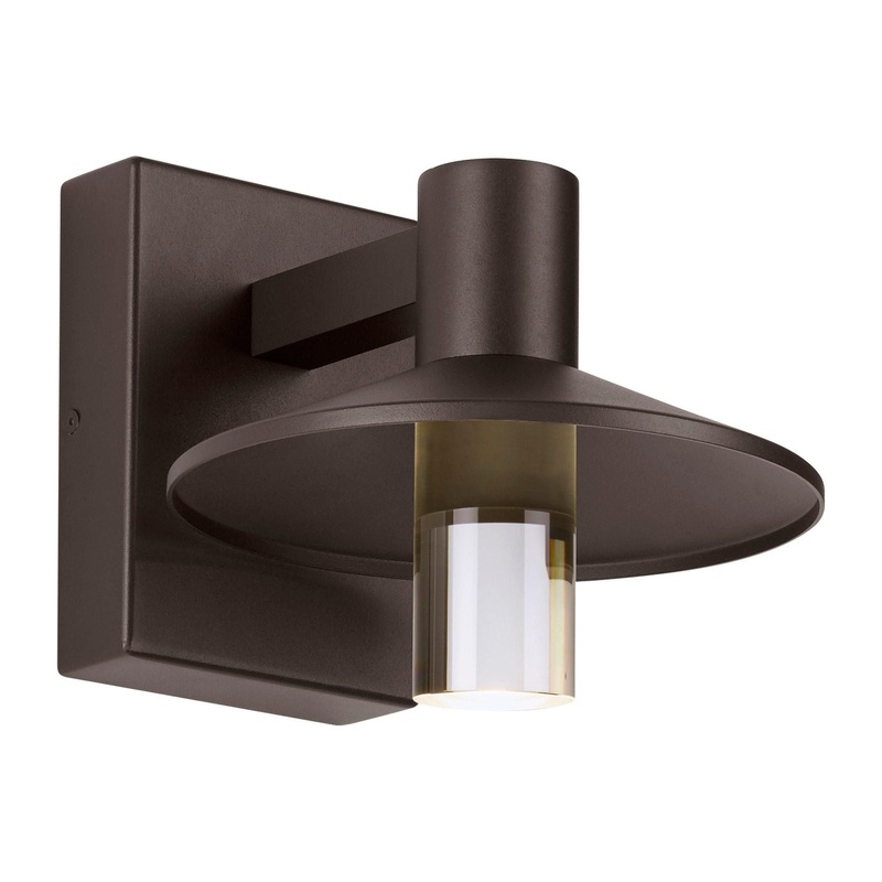 Ash 8 Outdoor Wall Bronze with Cylinder Lens 3000K / 8W (Low Output) Surge Protection