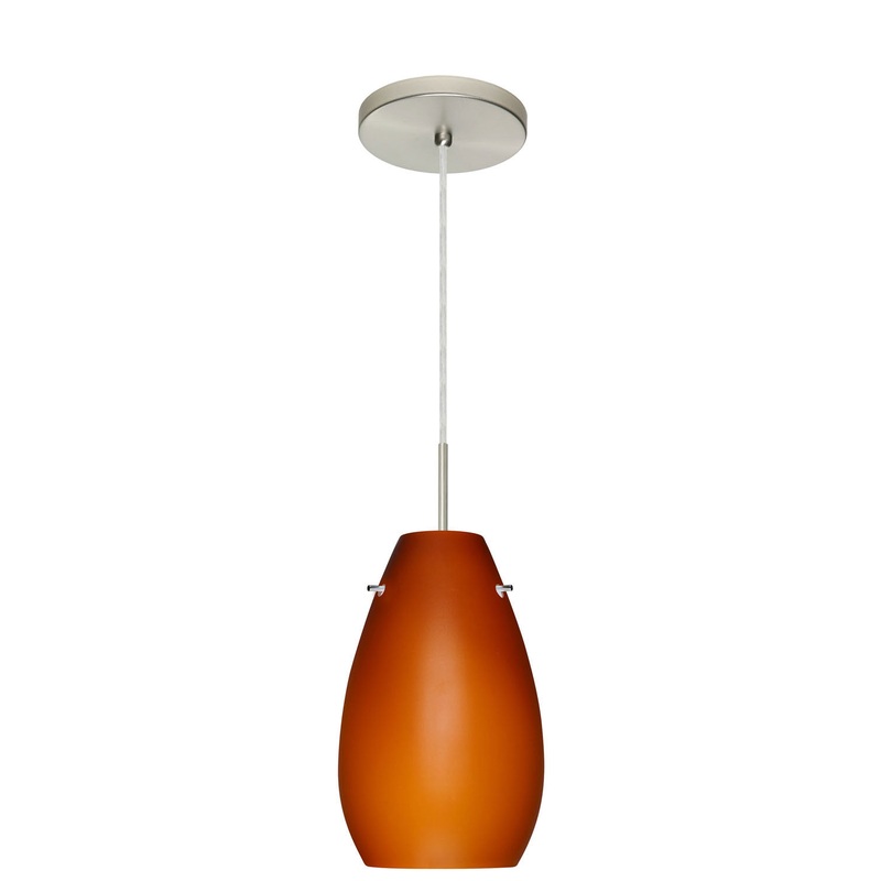 Besa 1JT-412680-SN Pera One Light Pendant Satin Nickel