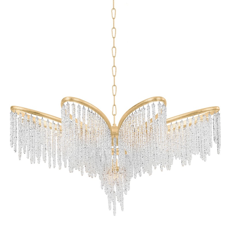 Corbett Lighting 415-48-GL Pandora Nine Light Chandelier Gold Leaf