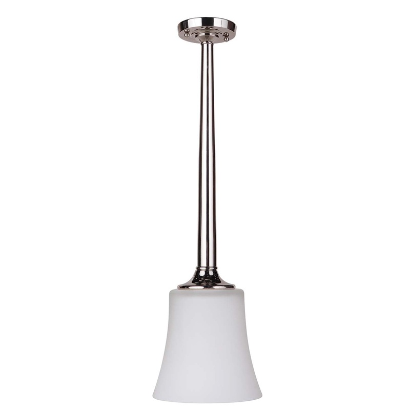 Craftmade 41791-PLN Helena One Light Mini Pendant Polished Nickel (Discontinued)
