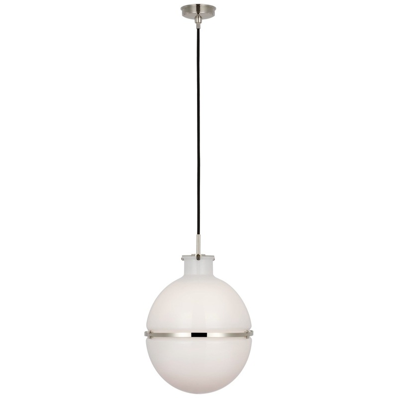 LED Pendant from the Maxey Collection in Polished Nickel Finish by Visual Comfort Signature