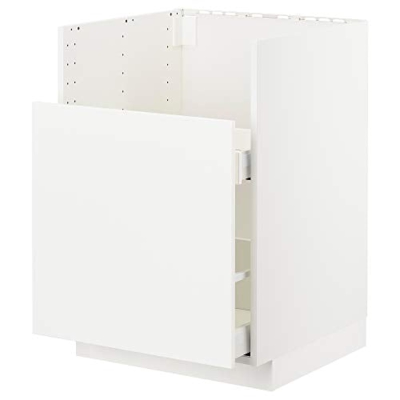 METOD bc f BREDSJN snk/1 frnt/2 drws 60×61.6×88 cm bianco/Voxtorp bianco opaco