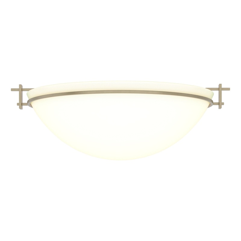 Moonband Large Semi-Flush Soft Gold Opal Glass (GG)