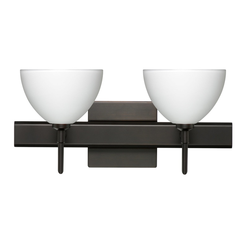 Two Light Wall Sconce from the Brella Collection in Bronze Finish by Besa