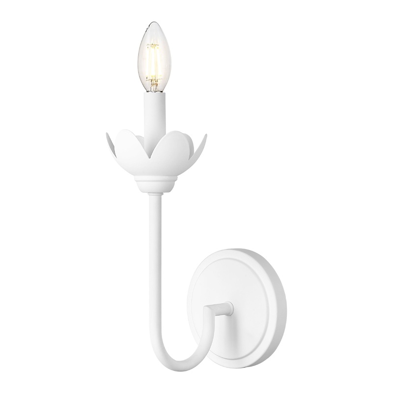Allistair 1-Light Wall Sconce Textured White