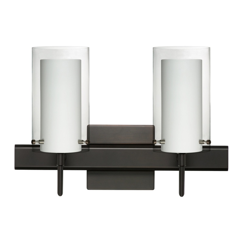 Besa 2SW-C44007-BR-SQ Pahu Two Light Wall Sconce Bronze