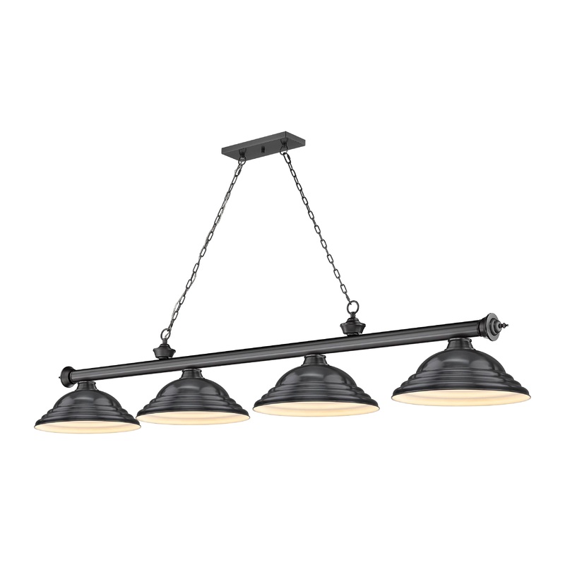 Cordon 4-Light Billiard Bronze Plate Dome Bronze Plate Steel