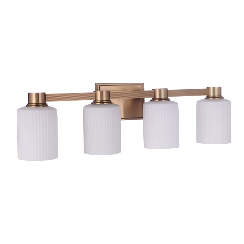 Craftmade 12928SB4 Bretton Four Light Vanity Satin Brass