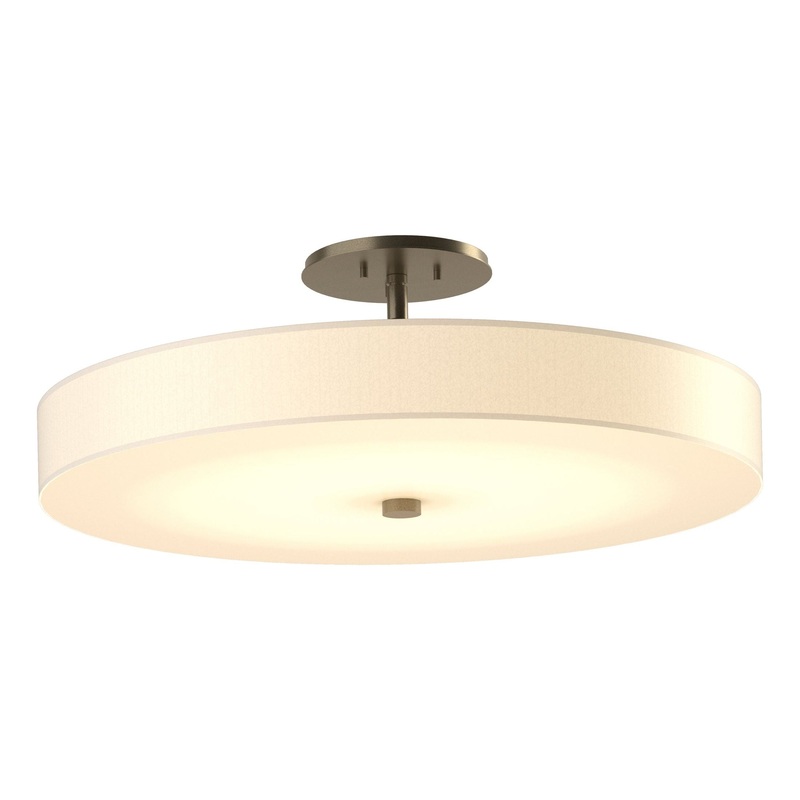 Disq Large LED Semi-Flush Soft Gold