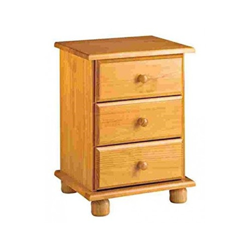 Dogar Altea Tavolino 3 cassetti, Pino, Colore Miele, 55x48x34 cm