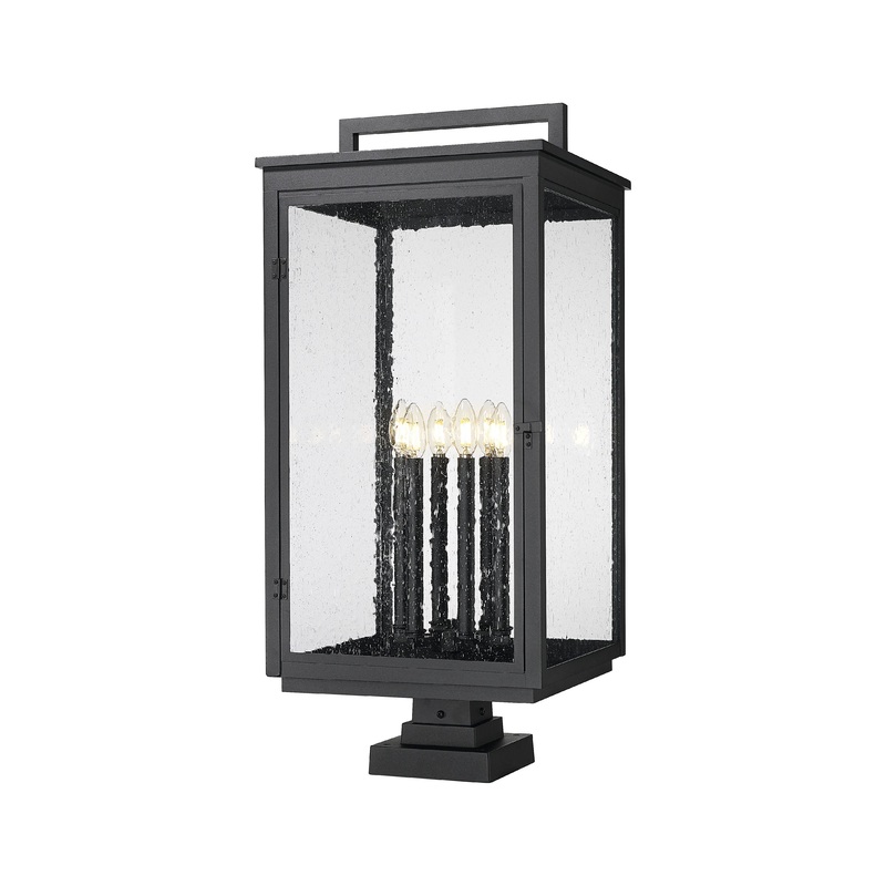 Hartwell 6-Light Outdoor Pier Mounted Fixture Sand Black
