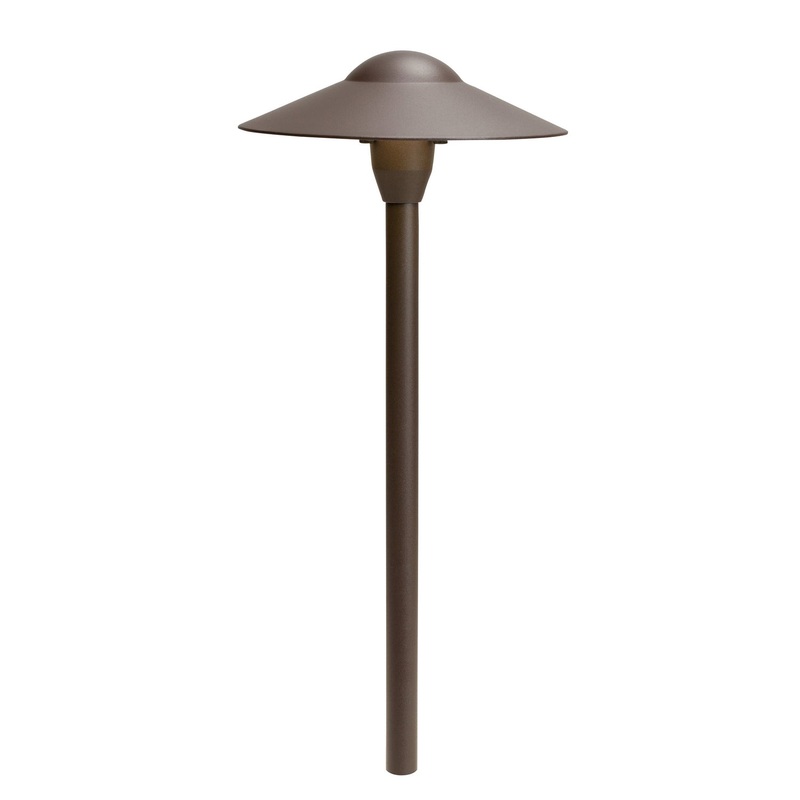 Kichler 15310AZT6 One Light Path & Spread, Textured Architectural Bronze