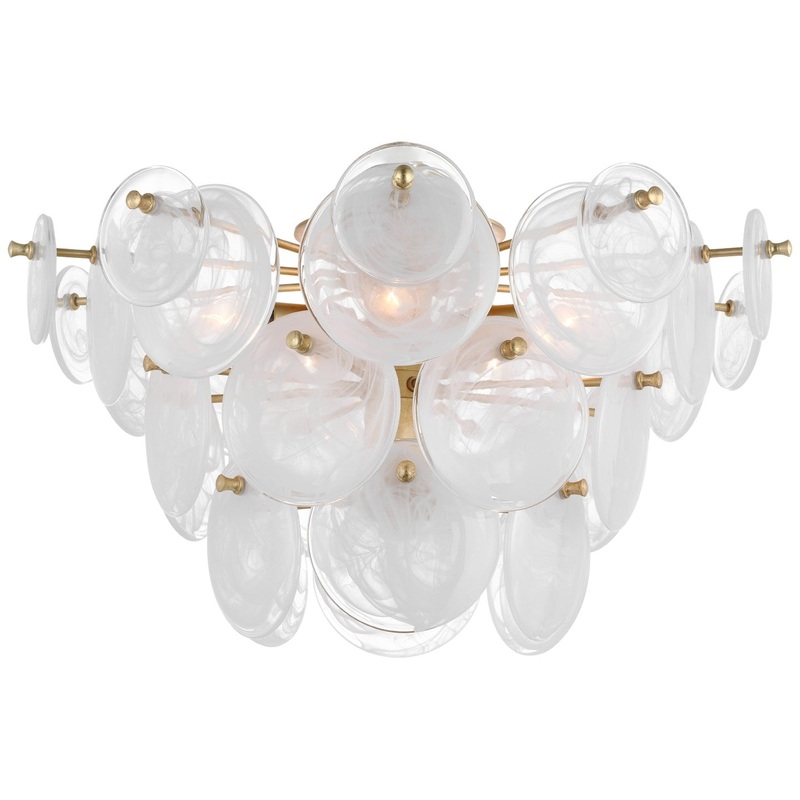 LED Flush Mount from the Loire Collection in Gild Finish by Visual Comfort Signature
