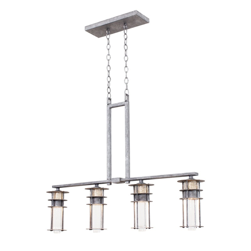 LED Island Pendant from the Anchorage Collection in Rugged Iron Finish by Kalco