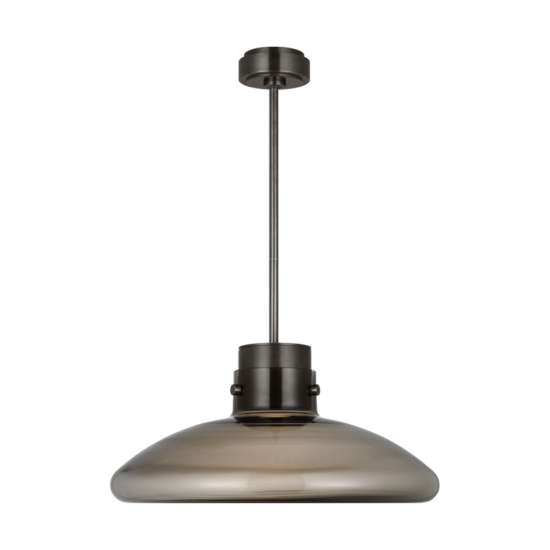Morgan 22 Pendant Burnished Bronze with Smoke Glass