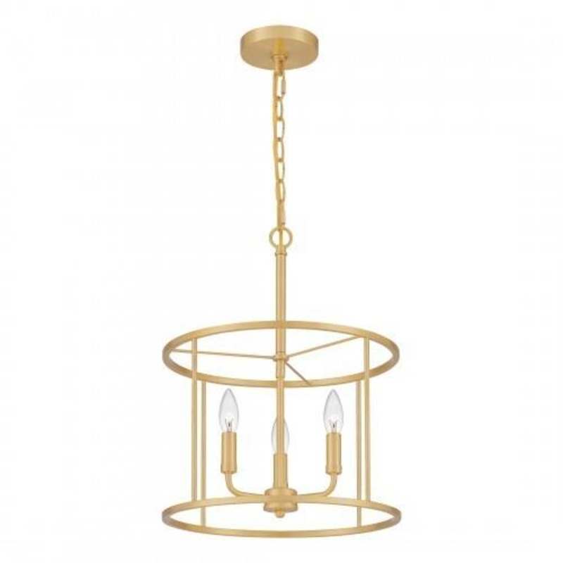 Quoizel ABR2814AB Abner Pendant 3  light aged brass Pendant
