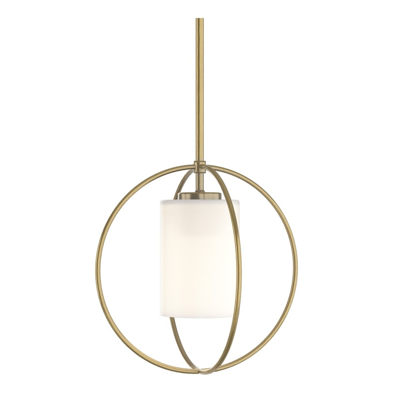 Rhythm Mini Pendant Modern Brass Opal Glass (GG)