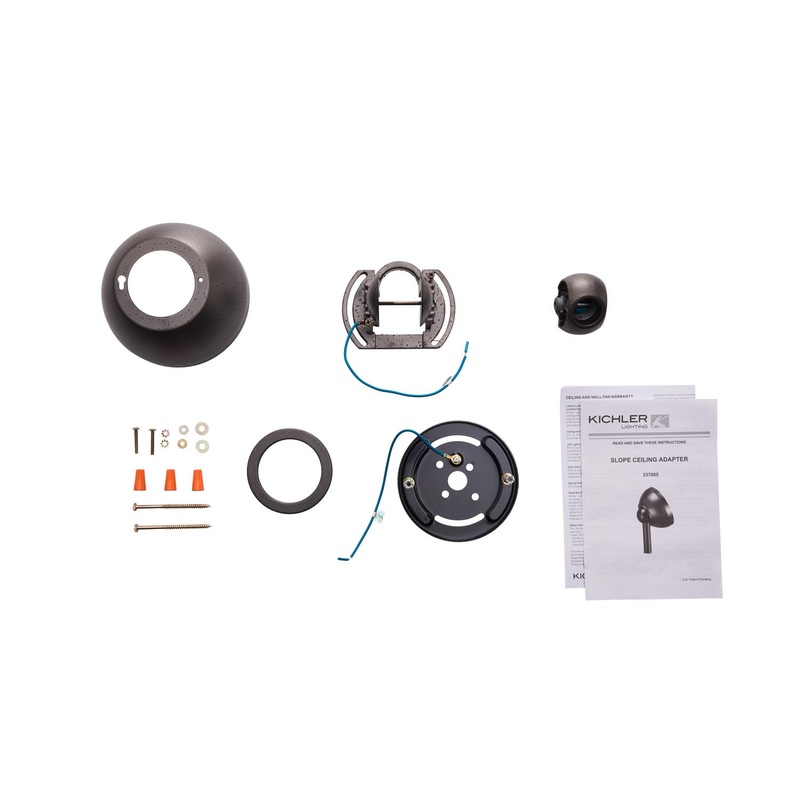 Slope Adapter from the Accessory Collection in Anvil Iron Finish by Kichler