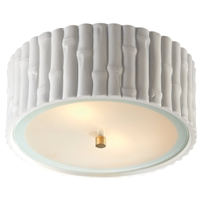 Two Light Flush Mount from the Frank Collection in Plaster White Finish by Visual Comfort Signature