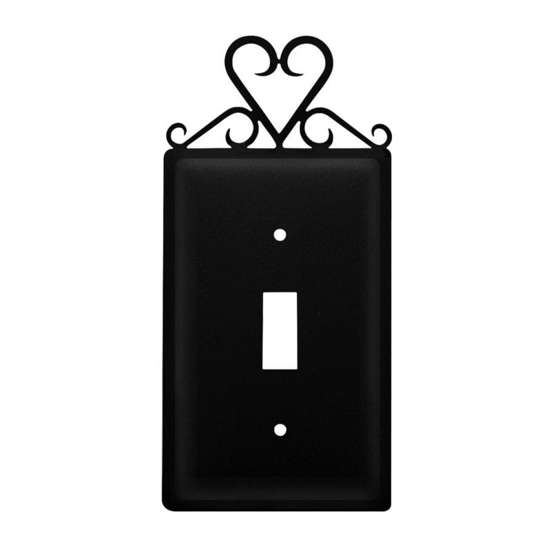 Village Wrought Iron ES-51 Single Heart Single Switch Cover