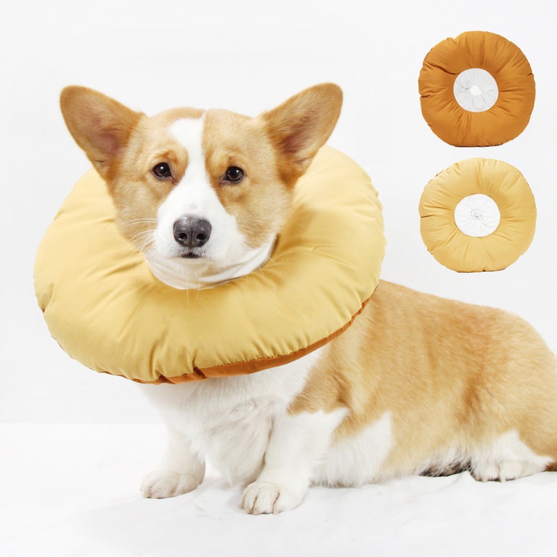 Yellow Adjustable Soft Elizabethan Collar for Pets – Comfortable Recovery Aid – S