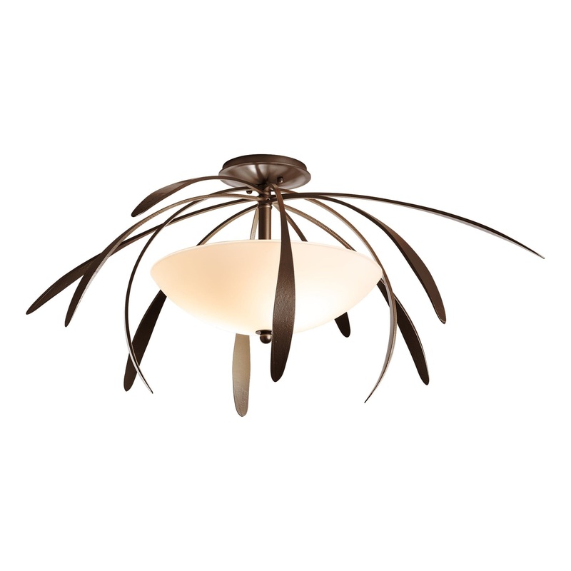 Dahlia Medium Semi-Flush Bronze
