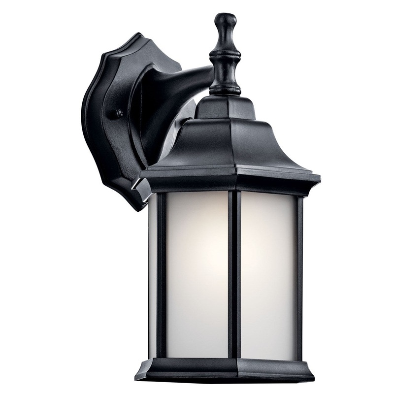 Kichler 9776BKS One Light Outdoor Wall Mount, Black