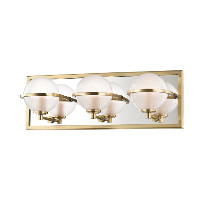 LED Bath Bracket from the Axiom Collection in Aged Brass Finish by Hudson Valley
