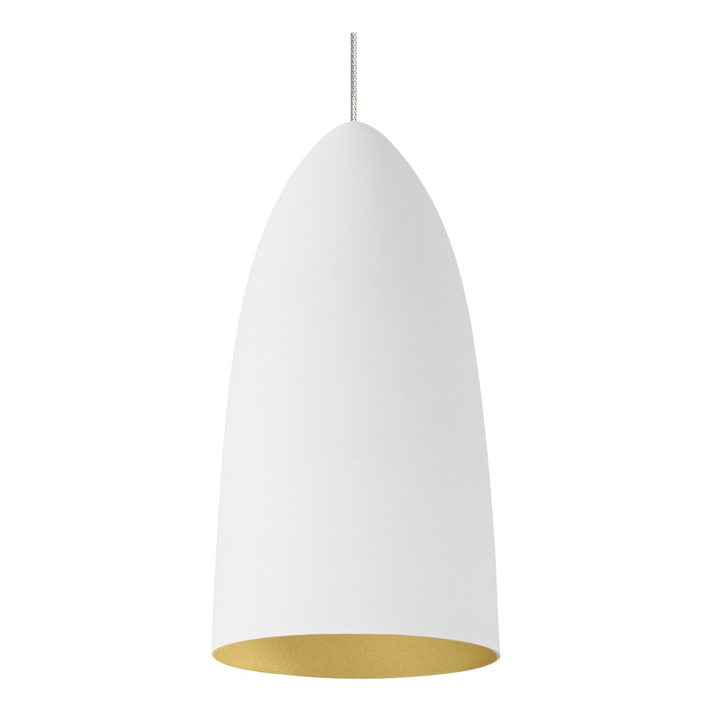 Mini Signal Pendant FreeJack Satin Nickel and Rubberized White/Gold LED Bulb(s) included