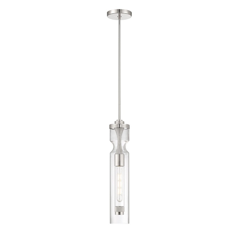 One Light Pendant from the Mistero Collection in Nickel Finish by Eurofase