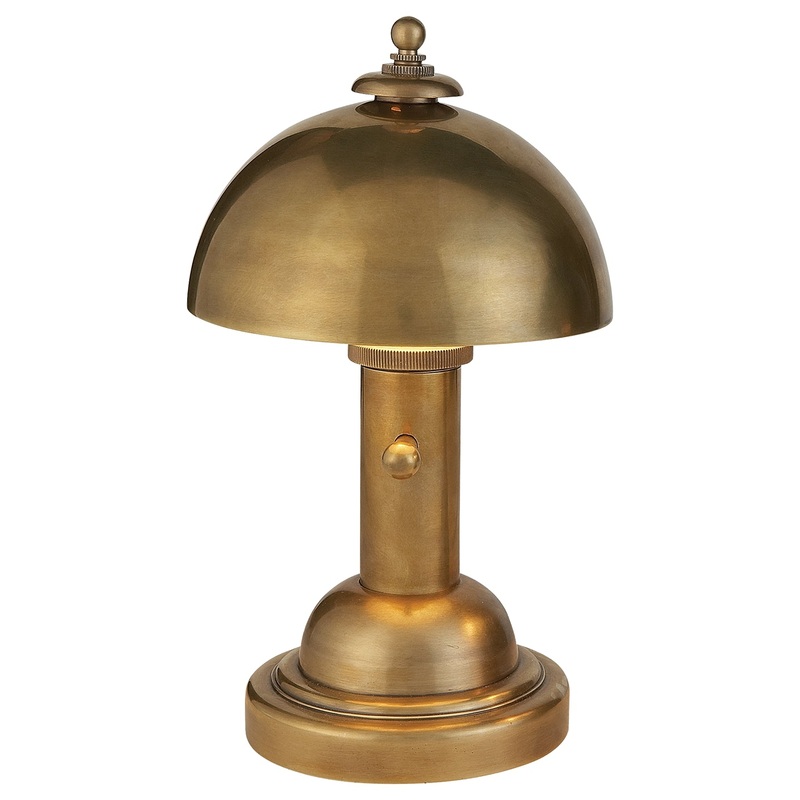 One Light Task Lamp from the Totie Collection in Hand-Rubbed Antique Brass Finish by Visual Comfort Signature