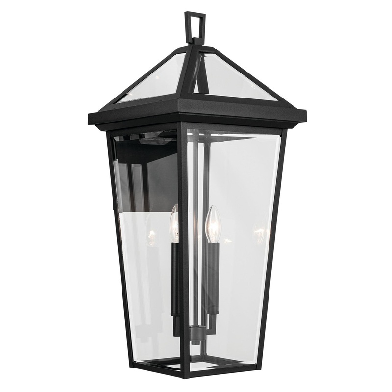 Two Light Outdoor Wall Mount from the Regence Collection in Textured Black Finish by Kichler