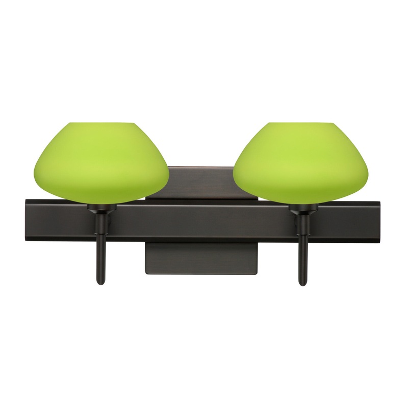 Two Light Wall Sconce from the Peri Collection in Bronze Finish by Besa