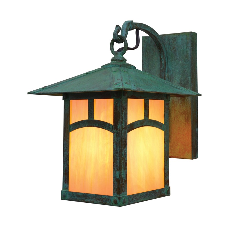 Arroyo EB-7AGW-VP Evergreen One Light Wall Mount Verdigris Patina