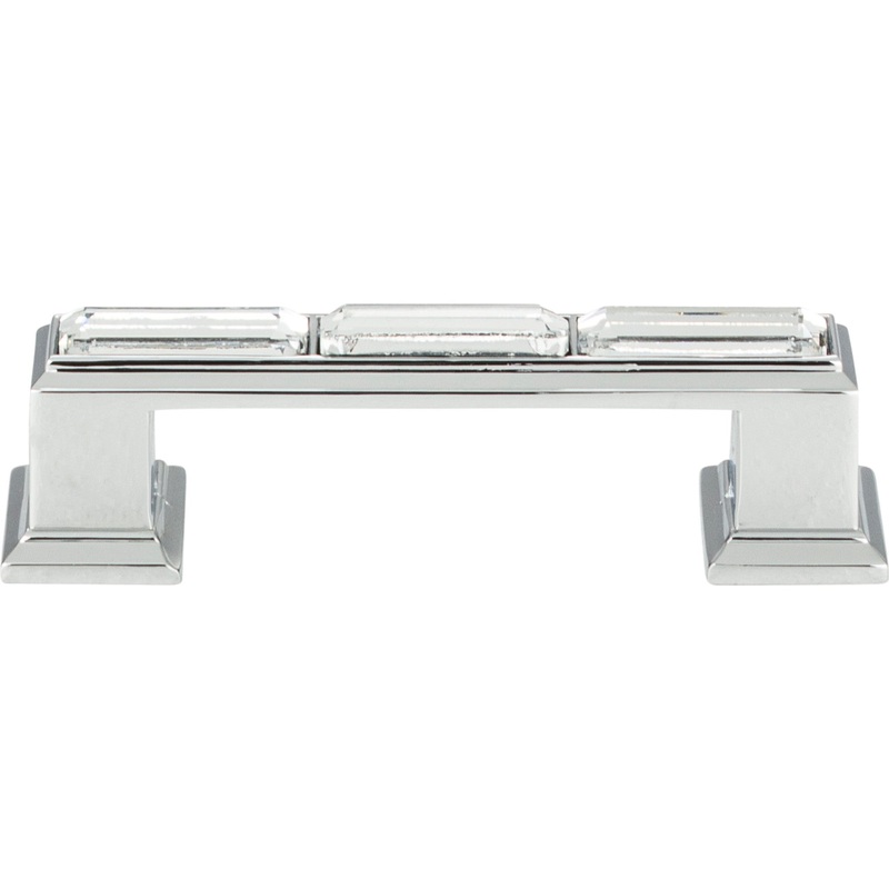 Atlas Homewares Legacy Crystal Pull 3 Inch (c-c) Polished Chrome