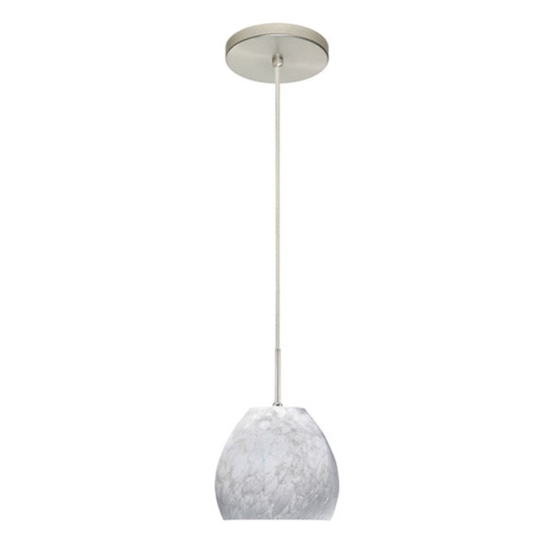 Besa 1BT-412219-SN Bolla One Light Pendant Satin Nickel