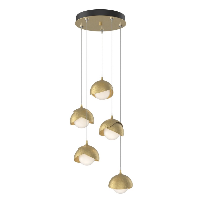 Brooklyn 5-Light Double Shade Pendant Modern Brass Modern Brass