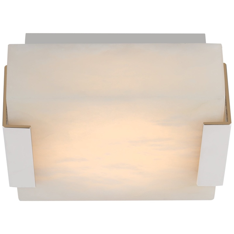 LED Flush Mount from the Covet Collection in Polished Nickel Finish by Visual Comfort Signature