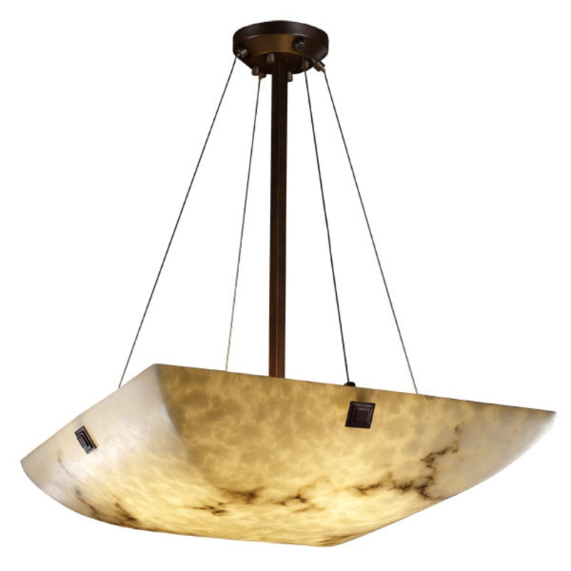 LED Pendant from the LumenAria Collection in Dark Bronze Finish by Justice Designs