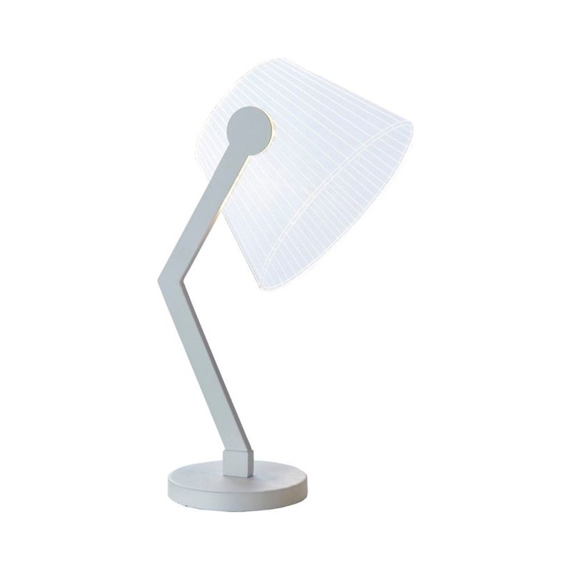 LED Task Table Lamp with Acrylic Shade White