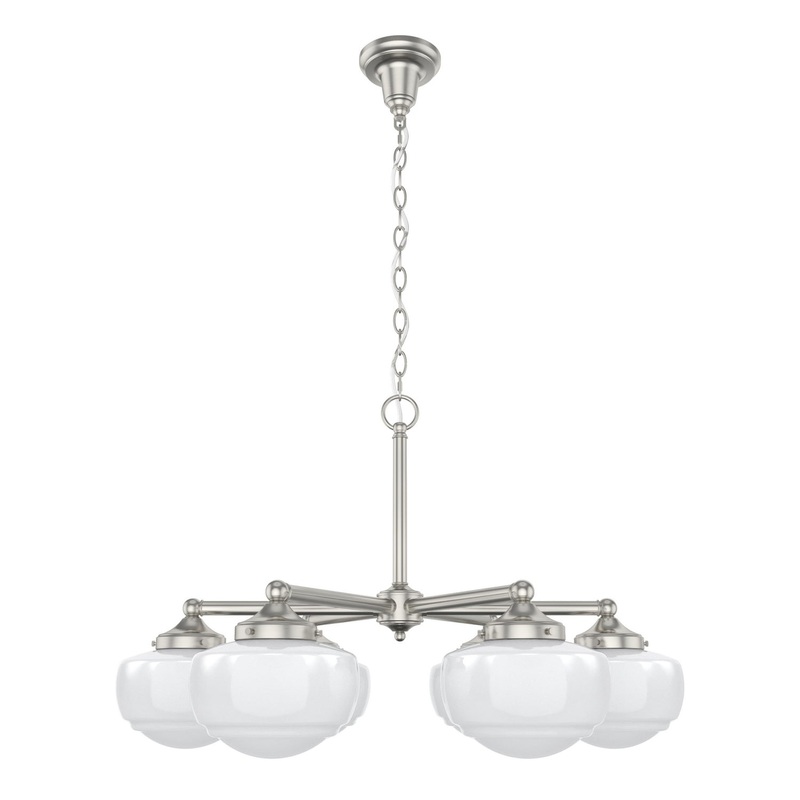 Six Light Chandelier from the Saddle Creek Collection in Brushed Nickel Finish by Hunter
