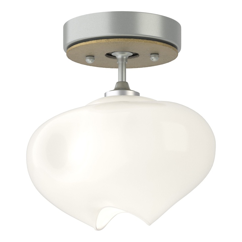 Ume 1-Light Semi-Flush Vintage Platinum Modern Brass