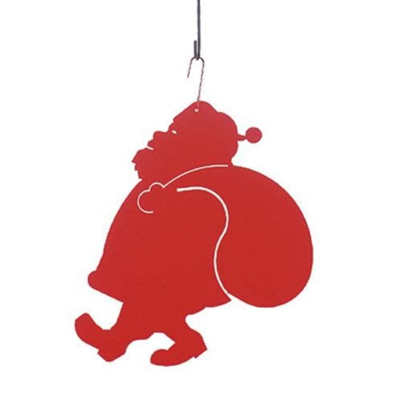 Village Wrought Iron HOS-47R Santa Decorative Hanging Silhouette