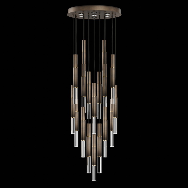 Antonia 31″W Round Pendant Bronze/Brass/No Skin