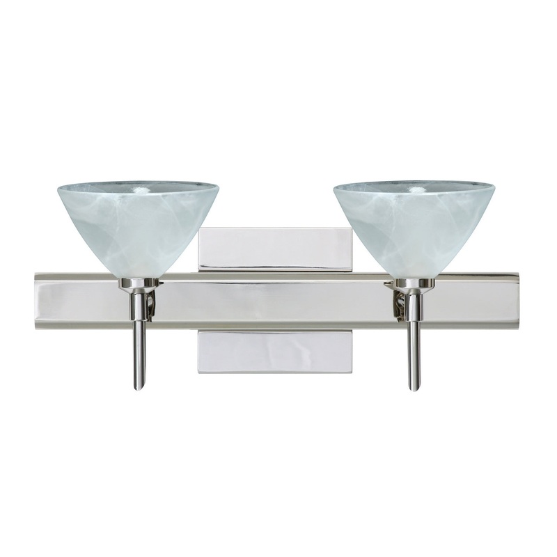 Besa 2SW-174352-CR-SQ Domi Two Light Wall Sconce Chrome (Discontinued)