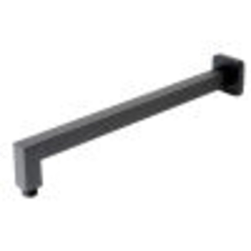 Black Matte 16″ Square Wall Shower Arm