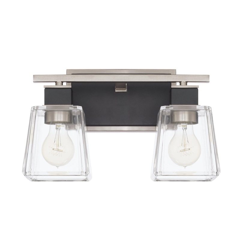 Capital Lighting 125221BT-445 Tux 2 Light Vanity Black Tie