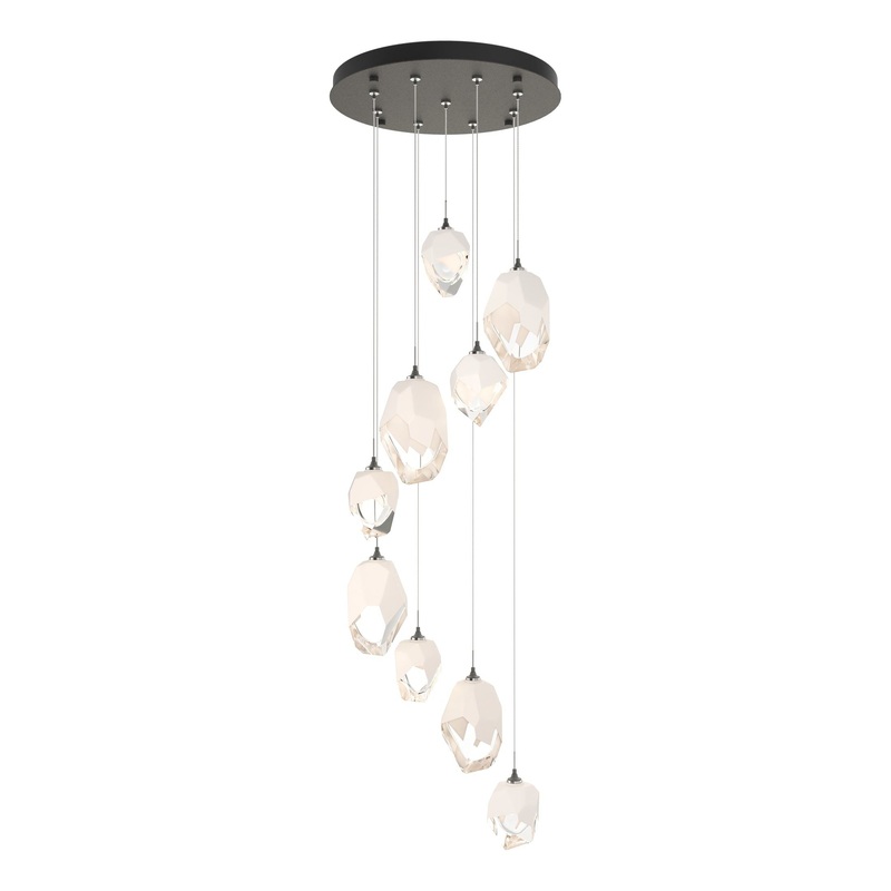 Chrysalis 9-Light Mixed Crystal Pendant Natural Iron White Crystal (WP)