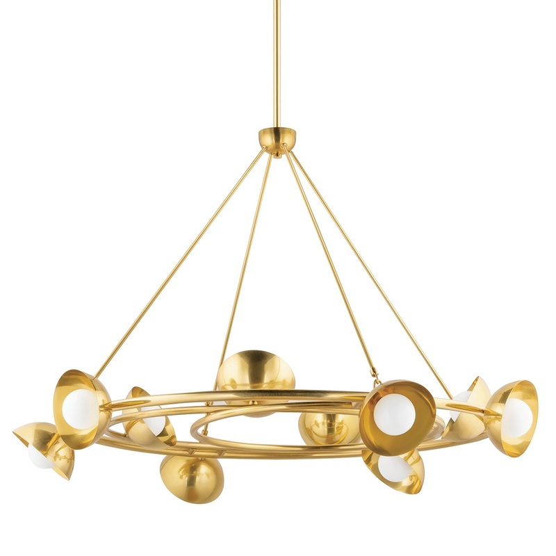 Corbett Lighting 403-10-VB Oraibi Ten Light Chandelier Vintage Brass (Discontinued)